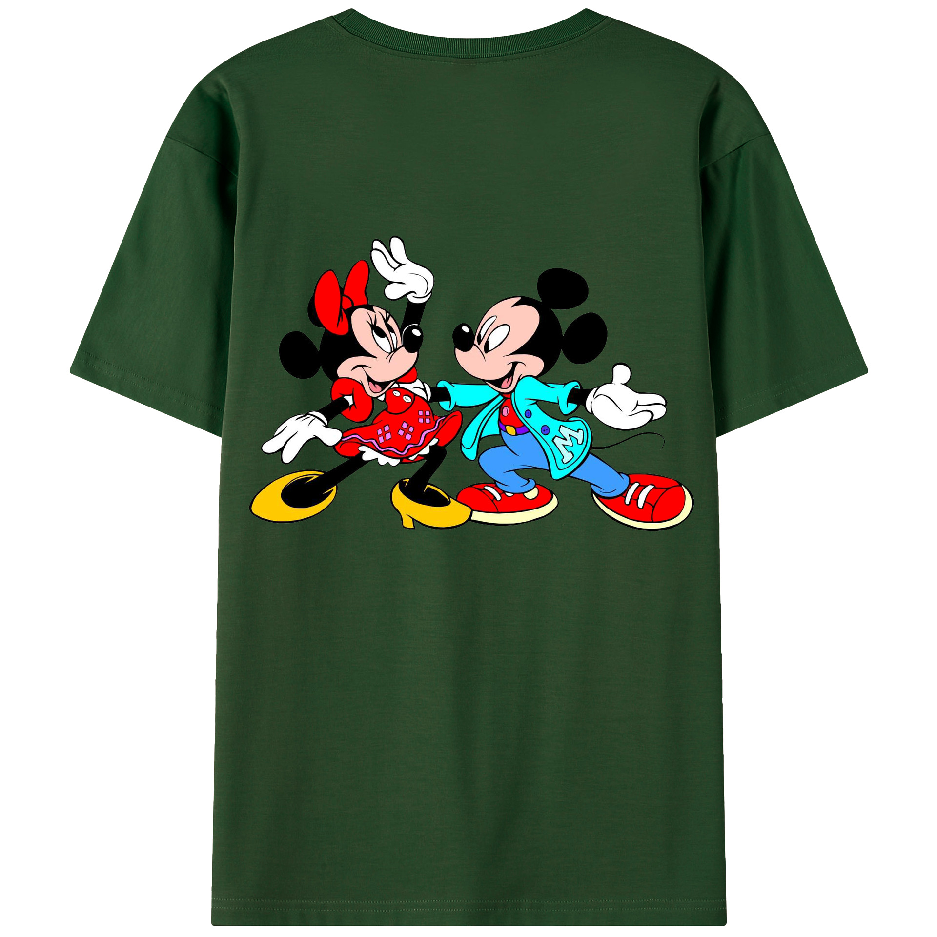 （画像用） ミッキーマウス Mickey Mouse 綿100％半袖Tシャツ（背面プリント）